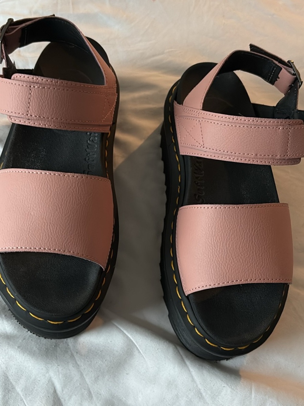 Dr. Martens Pink Platform Sandals